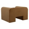 Sunpan Ionic Armchair in Meg Gold - Back Side Angle
