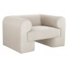 Sunpan Ionic Armchair in Meg Taupe - Front Side Angle