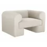 Sunpan Ionic Armchair in Meg Taupe - Front Side Angle - Sunpan Ionic Armchair in Meg Taupe - Front Side Angle