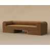 Sunpan Ionic Sofa in Meg Gold - Front Side Angle
