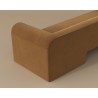 Sunpan Ionic Sofa in Meg Gold - Back Top Side Angle