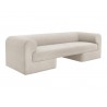 Sunpan Ionic Sofa in Meg Taupe - Front Side Angle