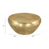 Zuo Modern Larache Coffee Table Gold - With Dimensions