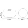 Zuo Modern Larache Coffee Table Gold - Dimensions Sheet