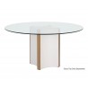 Sunpan Danbury Dining Table Base - Modern Cream - Front Side Angle