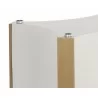 Sunpan Danbury Dining Table Base - Modern Cream - Base Edge Close-up - Sunpan Danbury Dining Table Base - Modern Cream - Base Edge Close-up