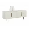  Sunpan Danbury Sideboard in Modern Cream - Angled with Decor -  Sunpan Danbury Sideboard in Modern Cream - Angled with Decor