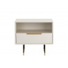  Sunpan Danbury Nightstand in Modern Cream - Front