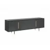 Sunpan Danbury Media Console And Cabinet In Slate Navy - Angled - Sunpan Danbury Media Console And Cabinet In Slate Navy - Angled
