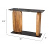 Zuo Modern Pemba Console Table in Multicolor - With Dimensions