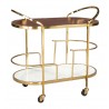 Zuo Modern Antalya Bar Cart Multicolor - Angled