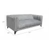 Zuo Modern Punta Cana Sofa Leonardo in Ash - With Dimension - Zuo Modern Punta Cana Sofa Leonardo in Ash - With Dimension