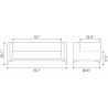 Zuo Modern Punta Cana Sofa Leonardo in Ash - Dimension Sheet