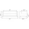 Zuo Modern Punta Cana Sofa Leonardo in Ash - Dimension Sheet - Zuo Modern Punta Cana Sofa Leonardo in Ash - Dimension Sheet