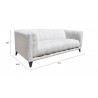 Zuo Modern Punta Cana Sofa Leonardo in Snow - Dimension Sheet