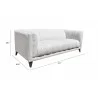 Zuo Modern Punta Cana Sofa Leonardo in Snow - Dimension Sheet - Zuo Modern Punta Cana Sofa Leonardo in Snow - Dimension Sheet