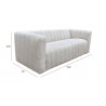 Zuo Modern Puerto Plata Sofa Dason in Snow - With DImensions