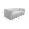 Zuo Modern Puerto Plata Sofa Dason in Snow - With DImensions - Zuo Modern Puerto Plata Sofa Dason in Snow - With DImensions