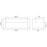 Zuo Modern Puerto Plata Sofa Dason in Snow - Dimension Sheet