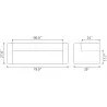 Zuo Modern Puerto Plata Sofa Dason in Snow - Dimension Sheet - Zuo Modern Puerto Plata Sofa Dason in Snow - Dimension Sheet