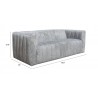 Zuo Modern Puerto Plata Sofa Dason in Granite - With Dimension