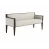 Sunpan Babel Bench in Cube Mist Grey - Angled - Sunpan Babel Bench in Cube Mist Grey - Angled