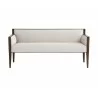 Sunpan Babel Bench in Cube Mist Grey - Front - Sunpan Babel Bench in Cube Mist Grey - Front