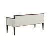 Sunpan Babel Bench in Cube Mist Grey - Back Angled - Sunpan Babel Bench in Cube Mist Grey - Back Angled