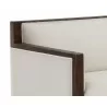 Sunpan Babel Bench in Cube Mist Grey - Arm Close-up - Sunpan Babel Bench in Cube Mist Grey - Arm Close-up