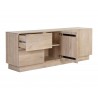 Sunpan Althea Sideboard in Light Oak - Drawer Opened