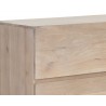 Sunpan Althea Sideboard in Light Oak - Table Edge Close-up