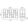 Zuo Modern Convale Console Table in Bronze - Dimension Sheet