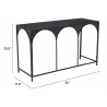 Zuo Modern Loriet Console Table in Black - With Dimension - Zuo Modern Loriet Console Table in Black - With Dimension