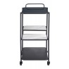 Zuo Modern Constanza Bar Cart in Black - Side View