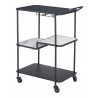Zuo Modern Constanza Bar Cart in Black - Back Angled