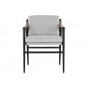 Sunpan Meadow Dining Armchair, Heather Ivory Tweed - Front Angle