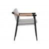 Sunpan Meadow Dining Armchair, Heather Ivory Tweed - Side Angle