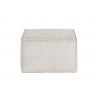 Sunpan Calista Ottoman In Navarro Stone - Side