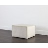 Sunpan Calista Ottoman In Navarro Stone - Angled