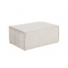 Sunpan Calista Ottoman In Navarro Stone - Angled