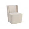 Sunpan Aamita Wheeled Dining Chair - Piccolo Prosecco - Front Side Angle