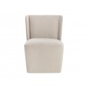 Sunpan Aamita Wheeled Dining Chair - Piccolo Prosecco - Front Angle