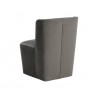 Sunpan Aamita Wheeled Dining Chair - Piccolo Pebble - Back Side Angle