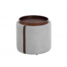 Sunpan Borelli Storage Ottoman - Belfast Heather Grey / Autumn Chestnut 3