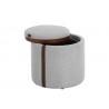 Sunpan Borelli Storage Ottoman - Belfast Heather Grey / Autumn Chestnut 4
