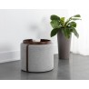 Sunpan Borelli Storage Ottoman - Belfast Heather Grey / Autumn Chestnut - Lifestyle