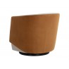 Sunpan Sarina Swivel Lounge Chair - Meg Taupe / Meg Gold Back
