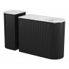 Zuo Modern Ormara Console Table Set in White and Black - Angled and Seperated