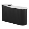 Zuo Modern Ormara Console Table Set in White and Black - Angled View