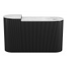 Zuo Modern Ormara Console Table Set in White and Black - Front